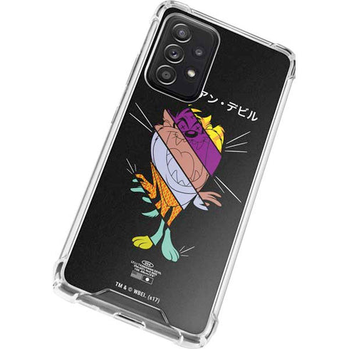 Looney Tunes Tasmanian Devil Sliced Juxtapose Galaxy A72 5G Clear Case